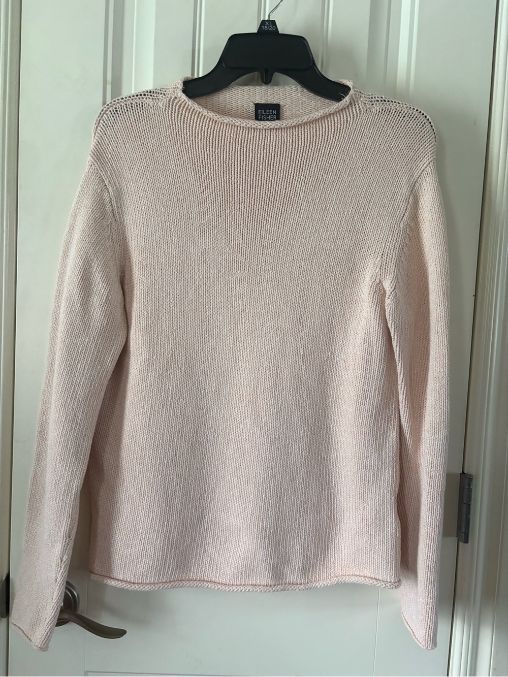 Eileen Fisher Pale Blush Crewneck Knit Sweater